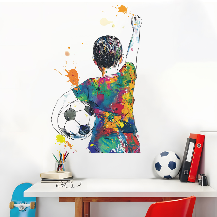 Gaming Console Wallpaper - Graffiti Soccer Boy Wall Decal Football