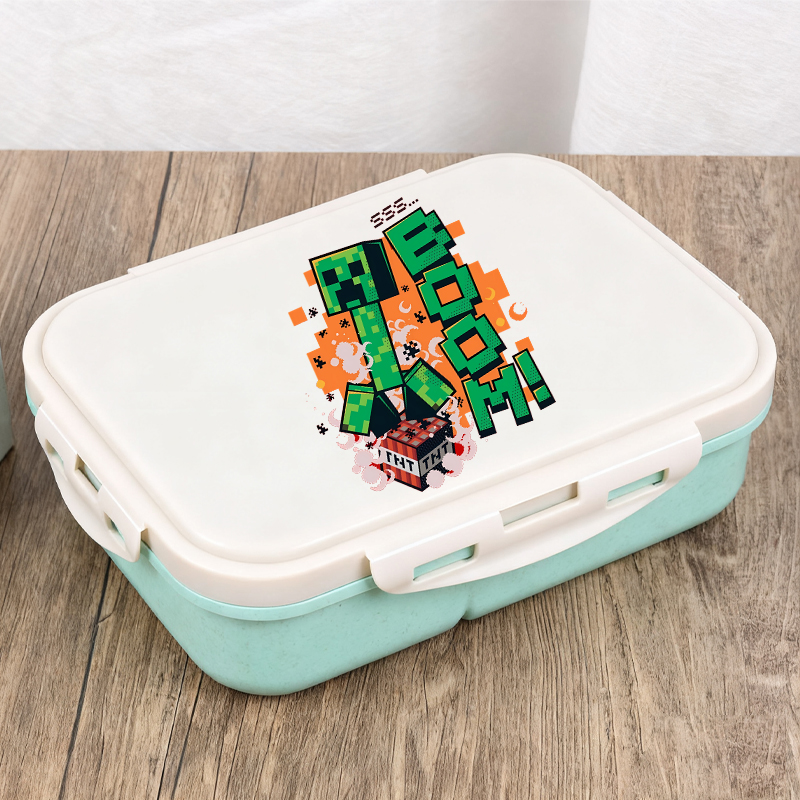 Gaming Console Minecraft - Game Theme Print Bento Lunch Box
