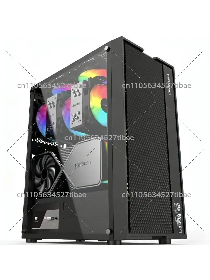 Console Gaming Pc Case - Black E-ATX Computer Case with Glass