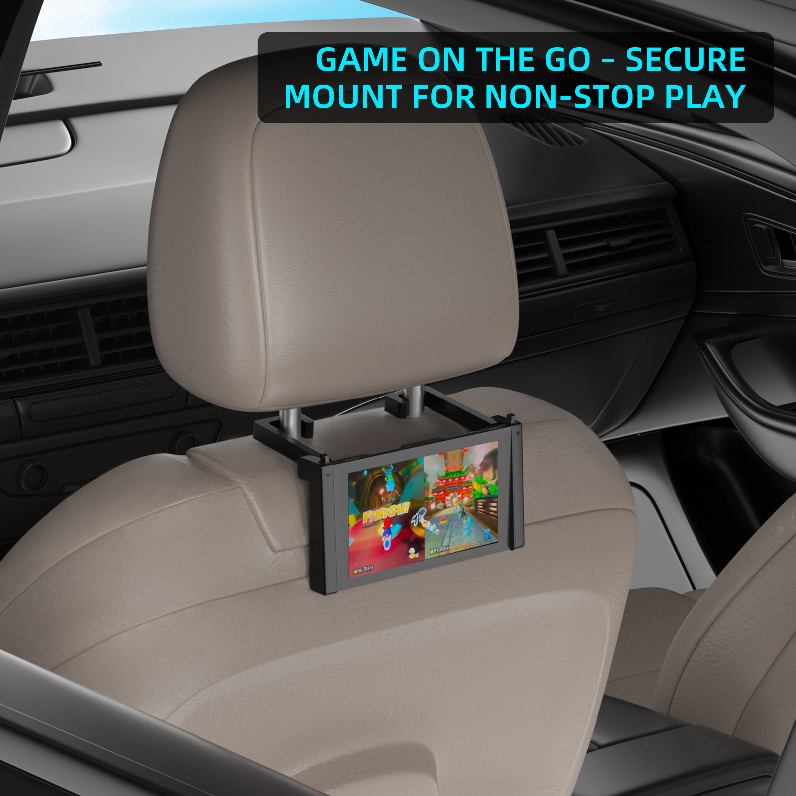 2-in-1 Car Headrest & Desktop  - Gaming Console Car のレビューと価格