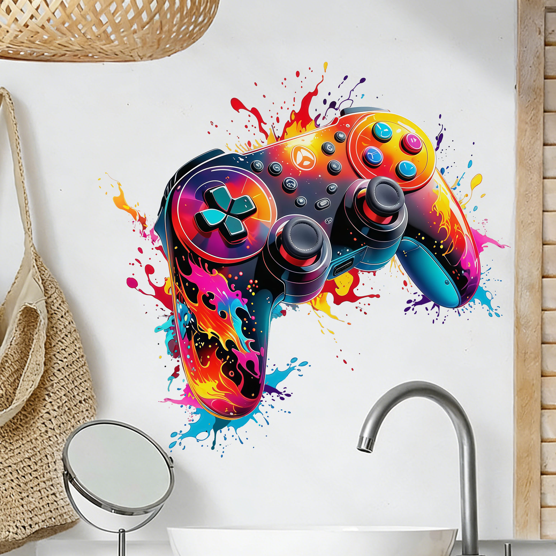 Red Flame Game Controller Wall - Gaming Console Wallpaper のレビューと価格