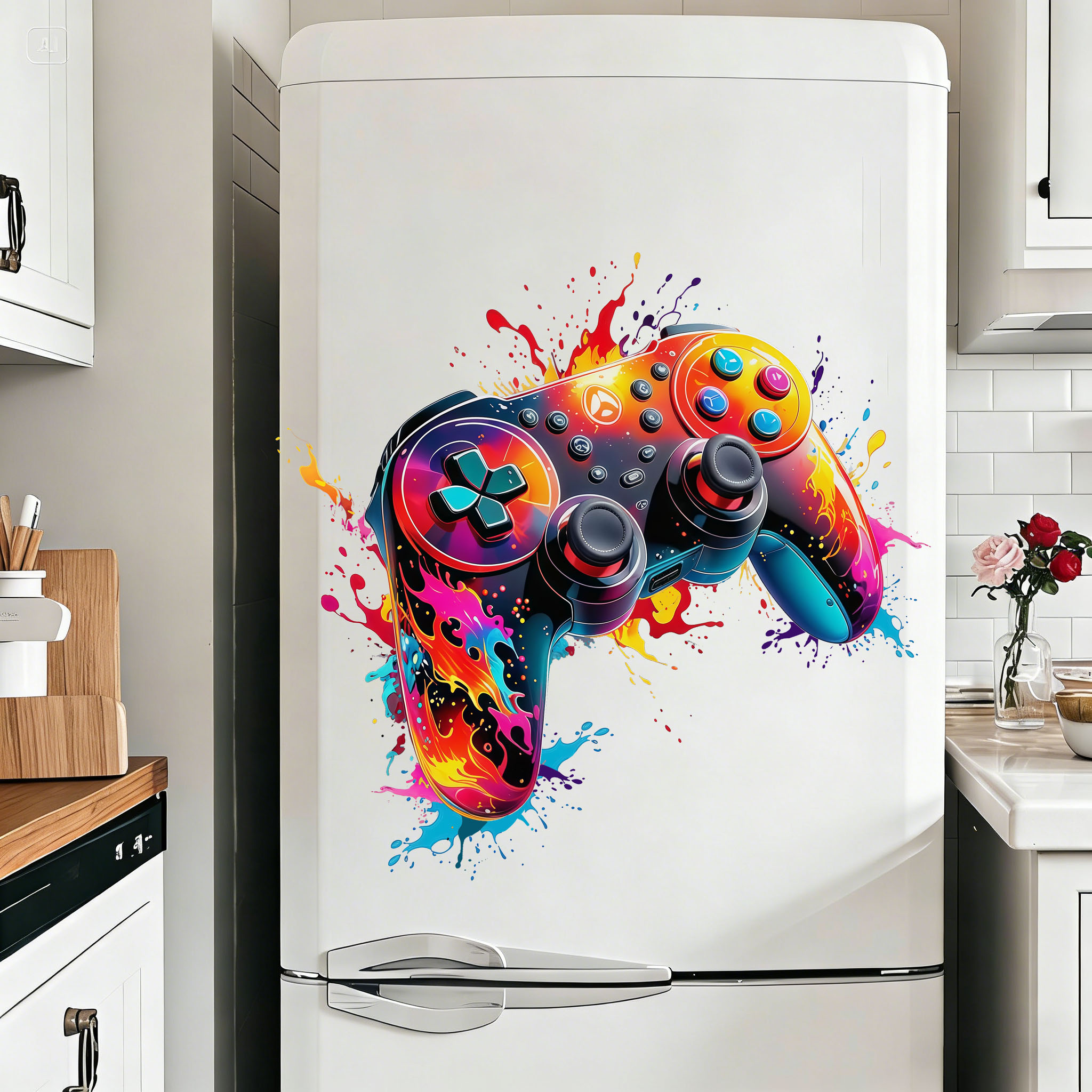 Red Flame Game Controller Wall - Gaming Console Wallpaper のレビューと価格