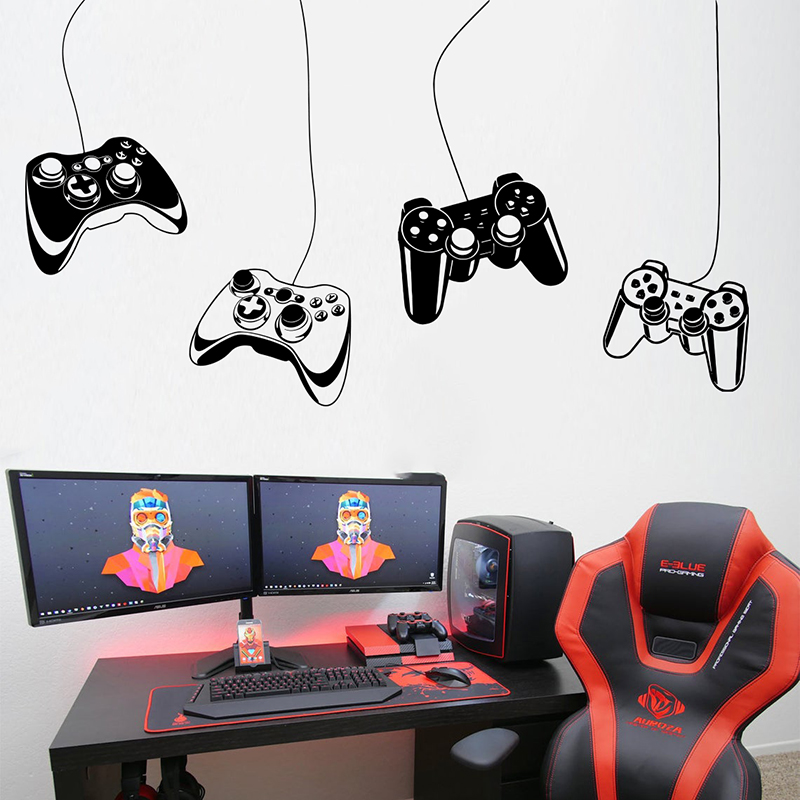 4Pcs Game Controller Wall Stic - Gaming Console Wallpaper のレビューと価格