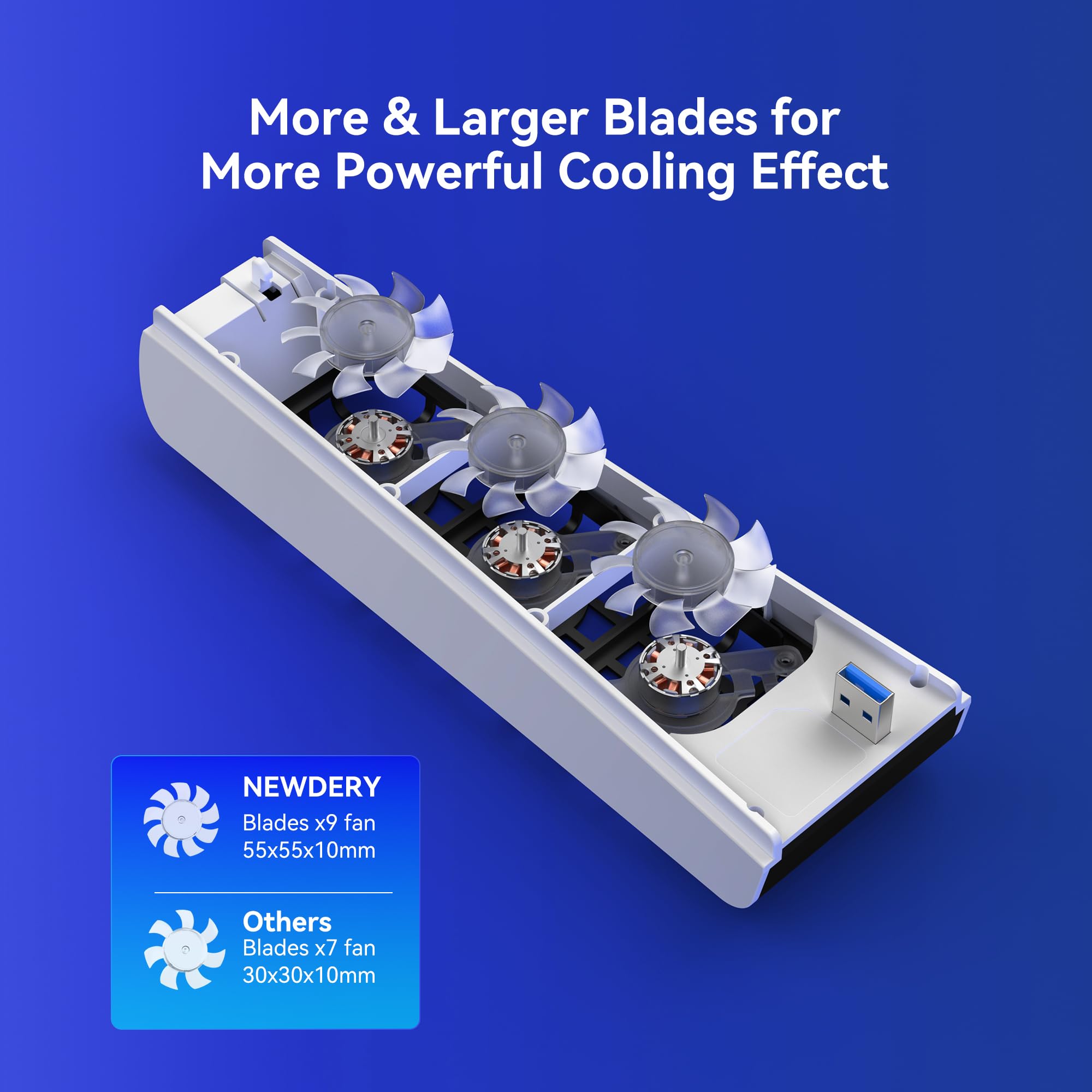 NEWDERY PS5 Cooling Fan 9 Blad - Gaming Console Car のレビューと価格