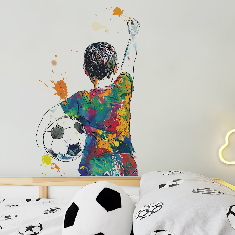 Graffiti Soccer Boy Wall Decal - Gaming Console Wallpaper のレビューと価格