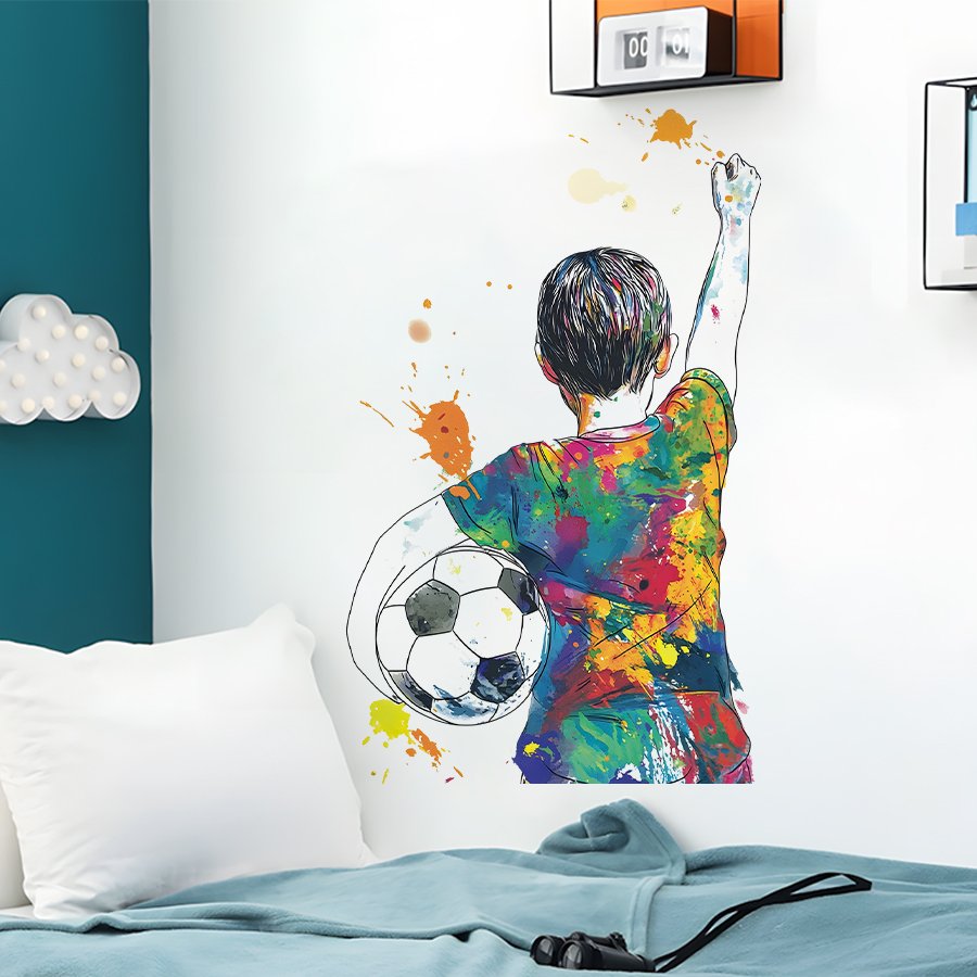 Graffiti Soccer Boy Wall Decal - Gaming Console Wallpaper のレビューと価格