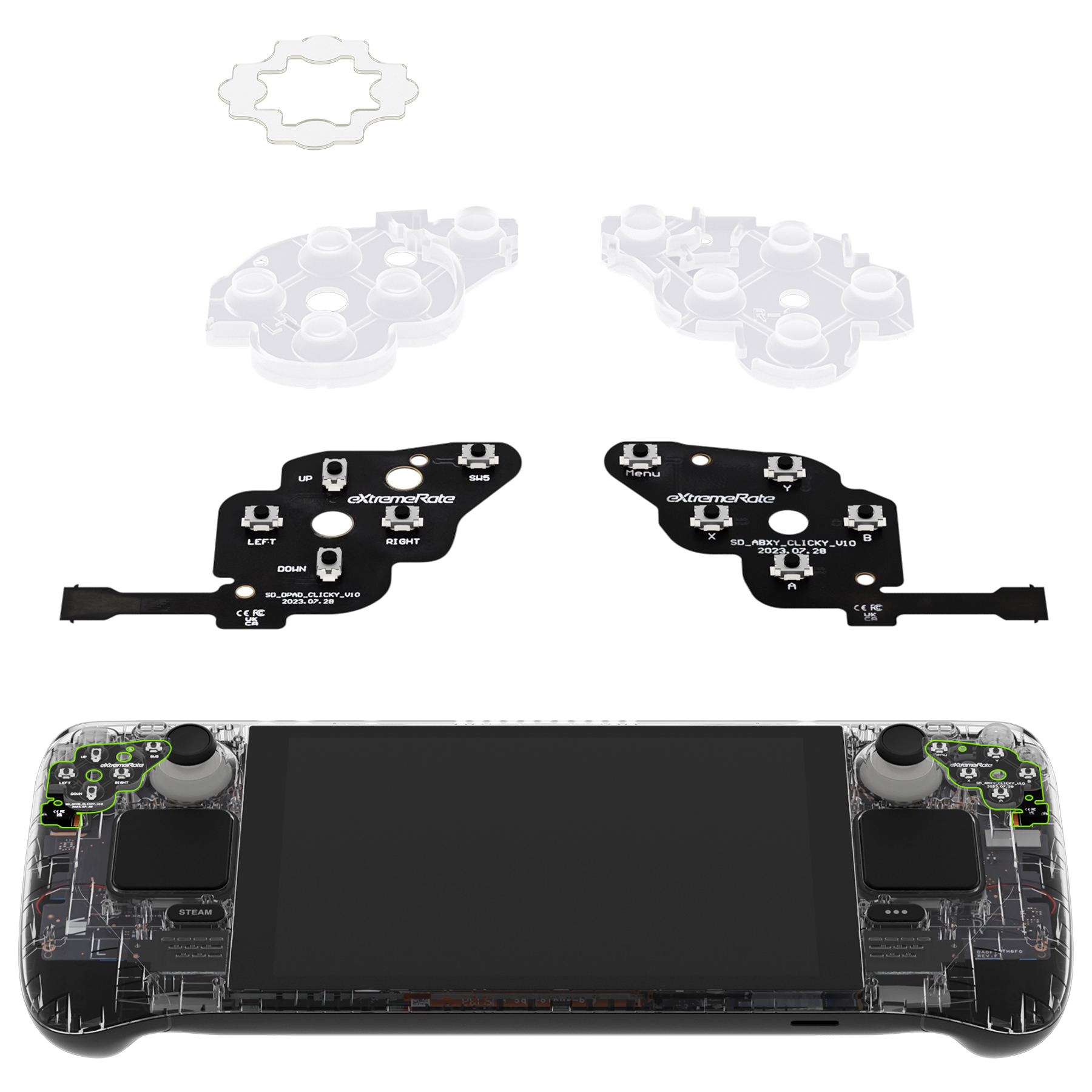 eXtremeRate Face Clicky Kit fo - Gaming Console Steam Deck のレビューと価格