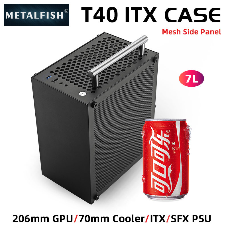METALFISH T40 Mini ITX Black C - Console Gaming Pc Case のレビューと価格