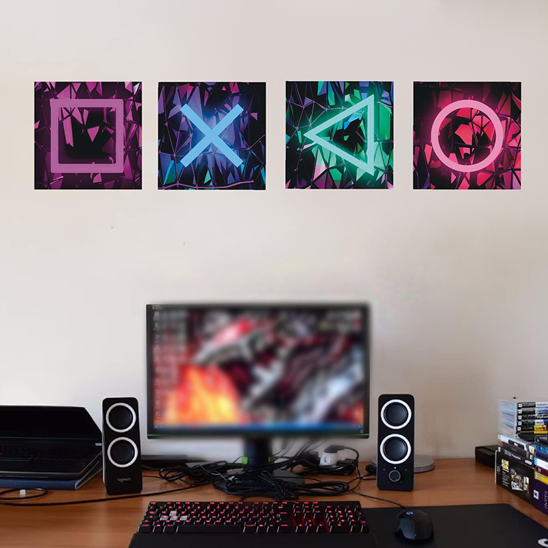 4PCS Kids Gaming Room Game Wal - Gaming Console Wallpaper のレビューと価格