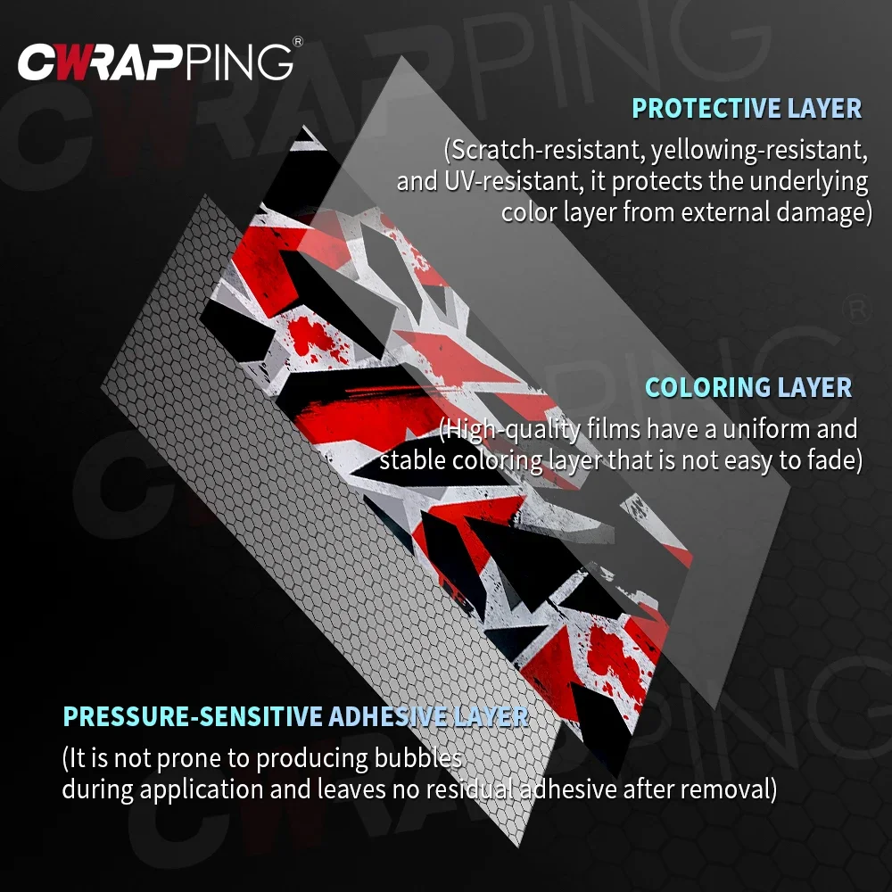 Geometric Camo Car Vinyl Wrap  - Console Skin Wrap のレビューと価格