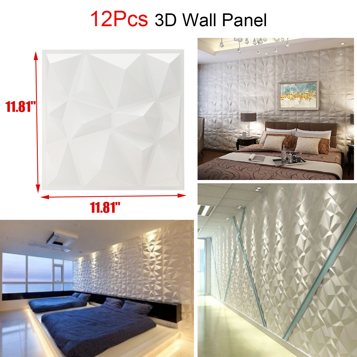 12pcs 3D Background Wall Panel - Gaming Console Wallpaper のレビューと価格