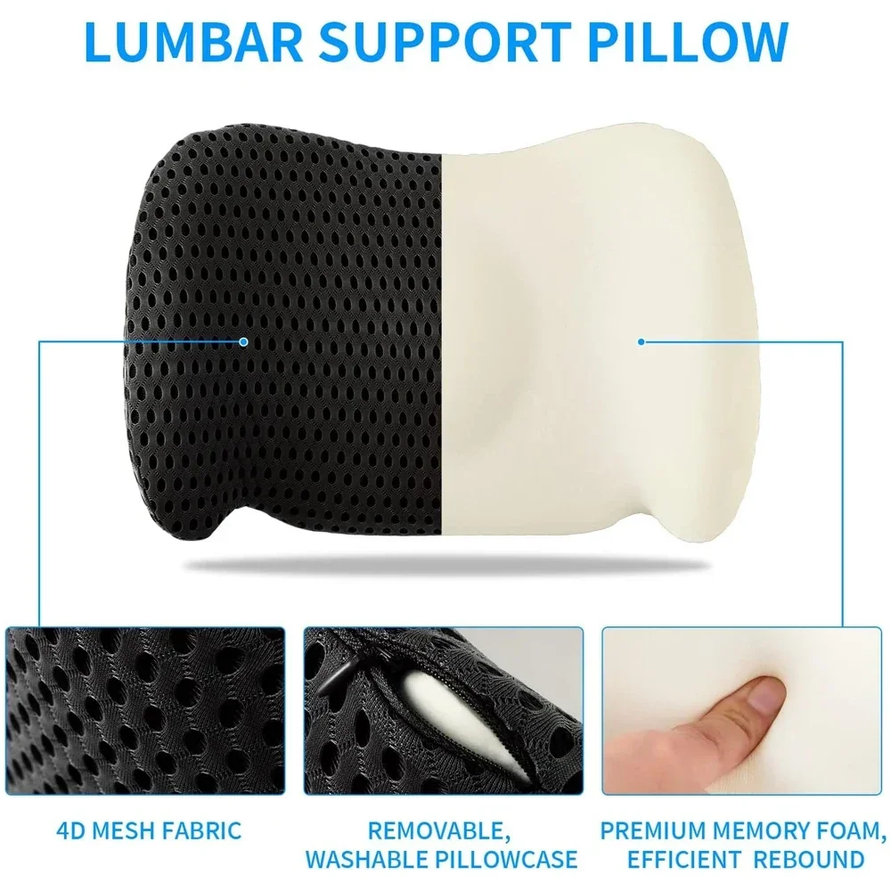 Memory Foam Lumbar Support Pil - Gaming Console Car のレビューと価格