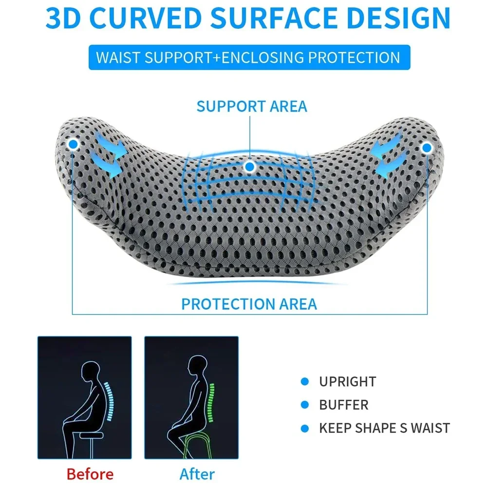 Memory Foam Lumbar Support Pil - Gaming Console Car のレビューと価格