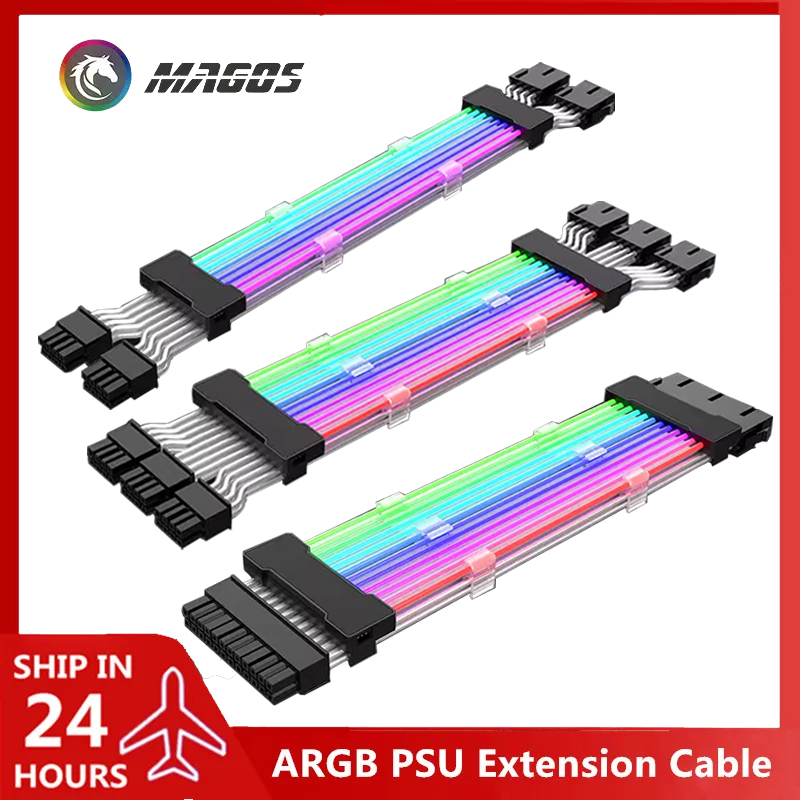 PSU Extension Cable RGB, ATX 2 - Console Gaming Pc Case のレビューと価格