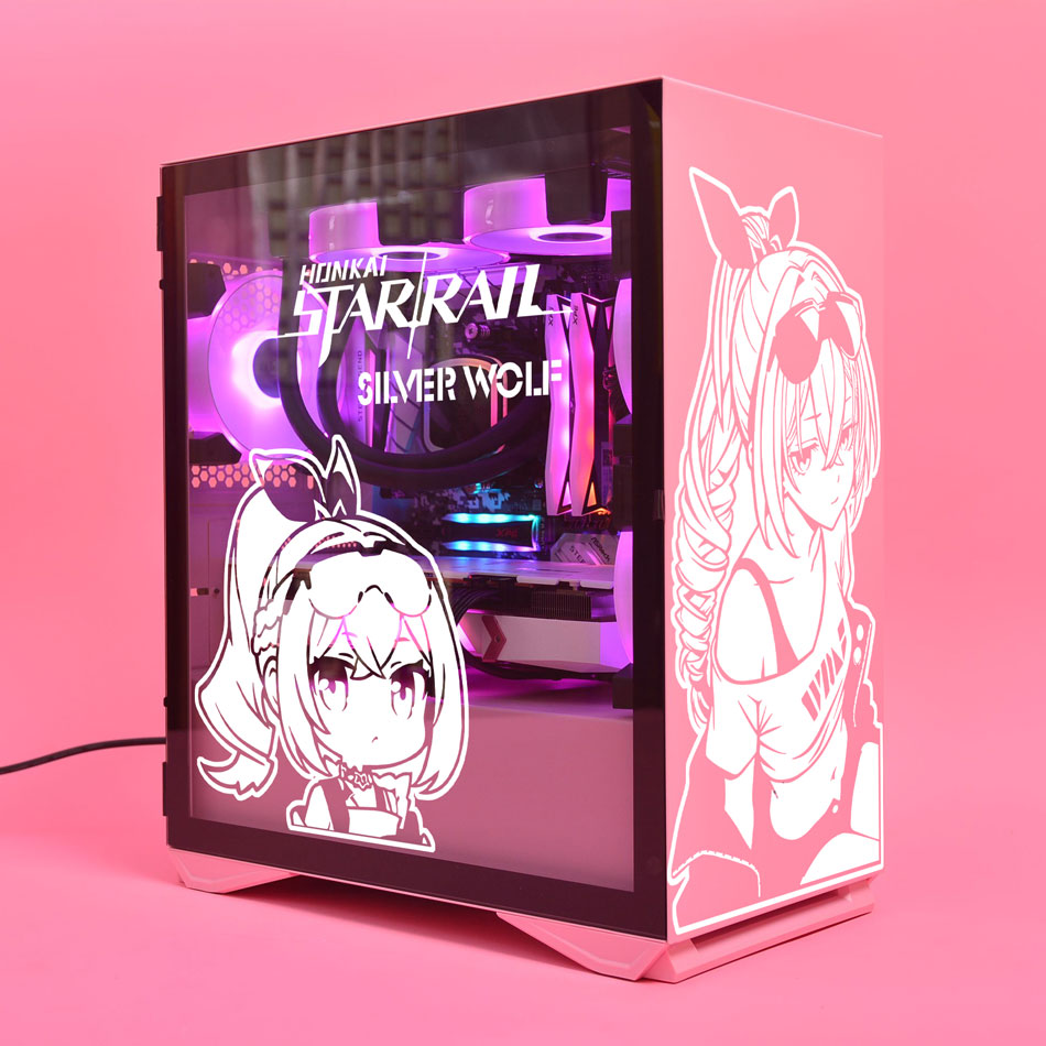Silver Wolf Anime Stickers for - Console Gaming Pc Case のレビューと価格