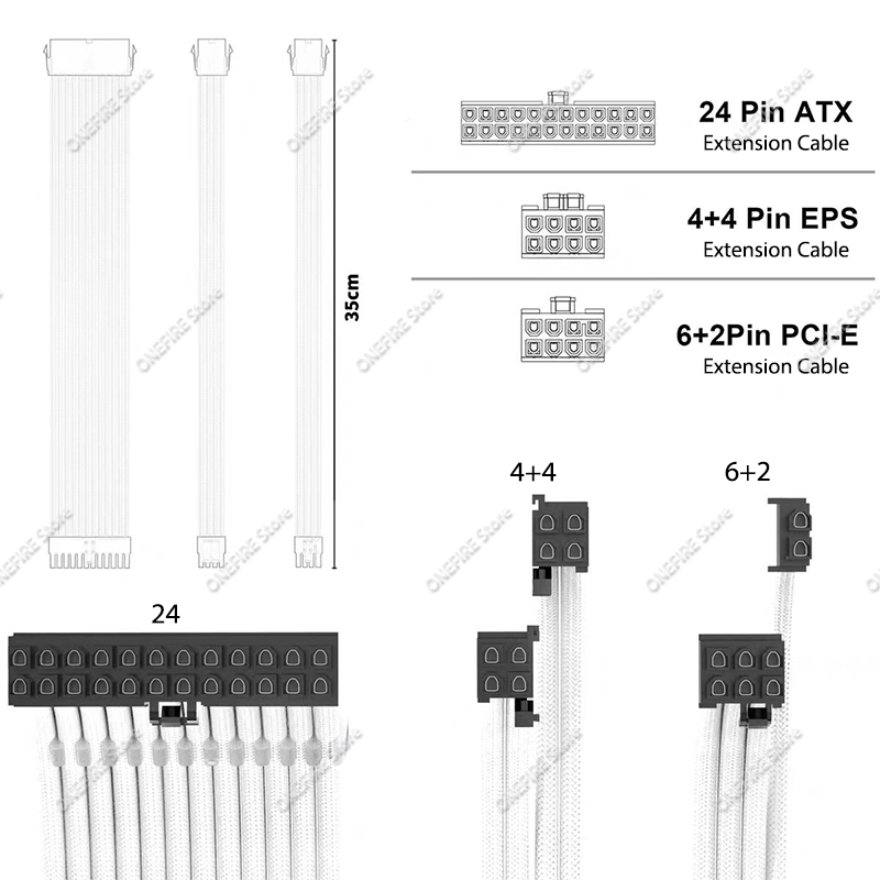 PSU Extension Cable Motherboar - Console Gaming Pc Case のレビューと価格
