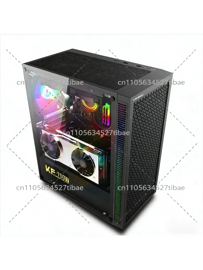 Black E-ATX Computer Case with - Console Gaming Pc Case のレビューと価格