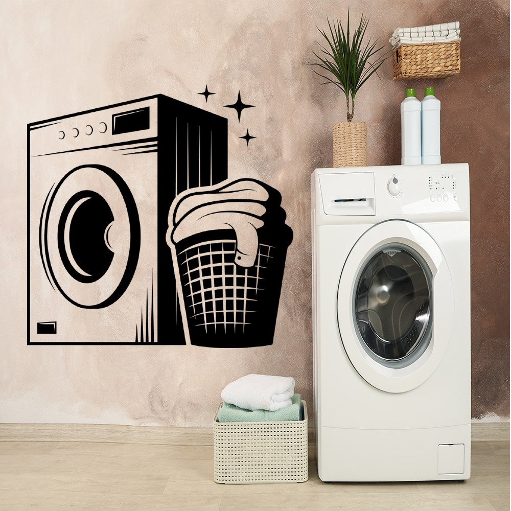 1 pc laundry room Sticker Wate - Gaming Console Wallpaper のレビューと価格